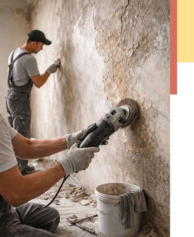 Снятие и удаление краски со стен в Дальнегорске от 2164 руб. — ОТДЕЛОЧНИК-Дль