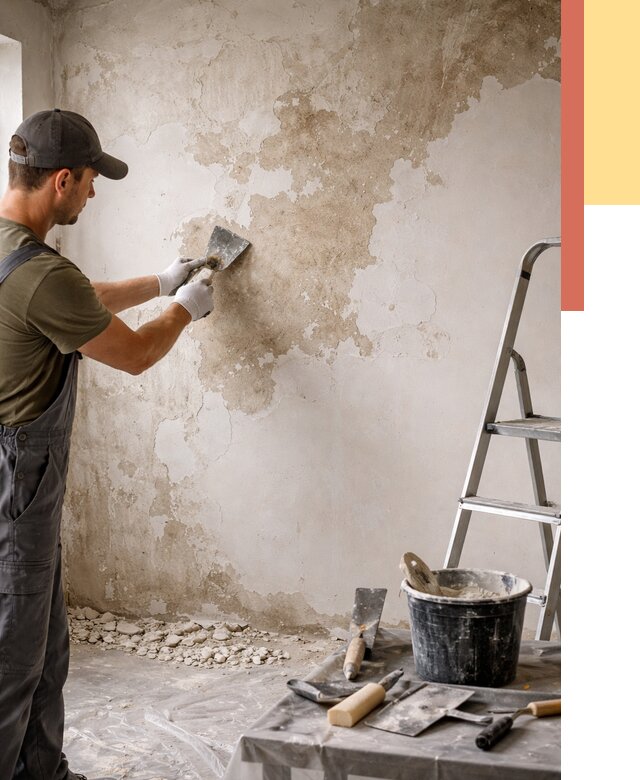 Снятие старой шпаклевки в Дальнегорске от 1906 руб. — быстро и недорого | ОТДЕЛОЧНИК-Дль