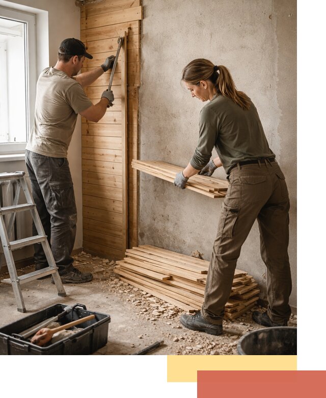 Демонтаж вагонки со стен в Дальнегорске — профессиональный демонтаж