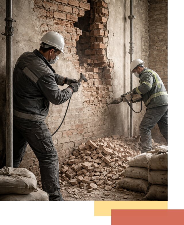 Демонтаж кирпичных стен в Дальнегорске быстро и безопасно