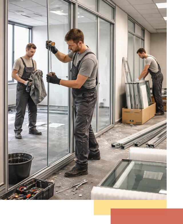 Демонтаж стеклянных перегородок в Дальнегорске быстро и безопасно