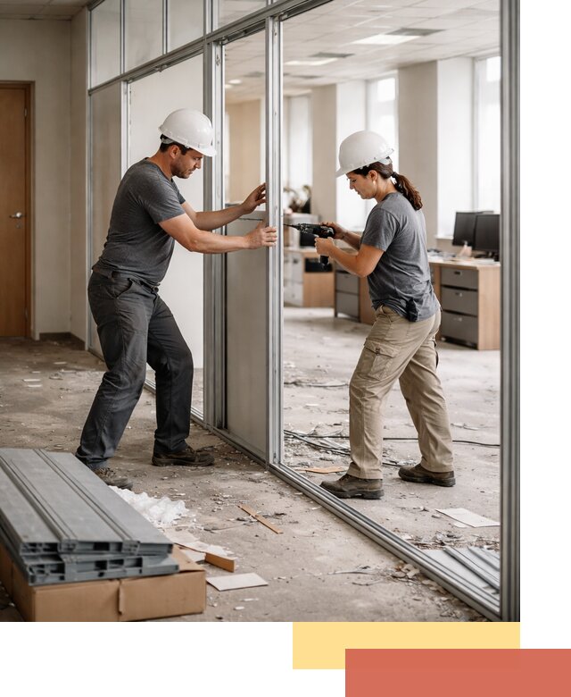 Демонтаж алюминиевых перегородок в Дальнегорске быстро и аккуратно