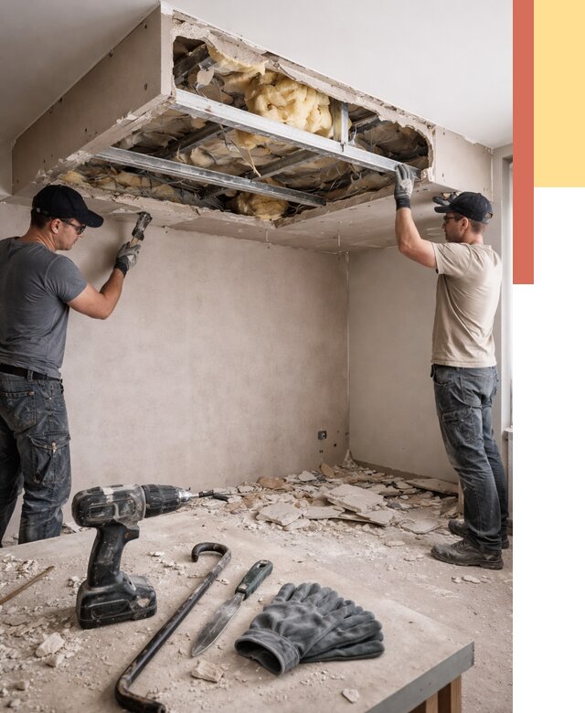 Демонтаж короба из гипсокартона в Дальнегорске от 1566 руб. — быстро и недорого | ОТДЕЛОЧНИК-Дль