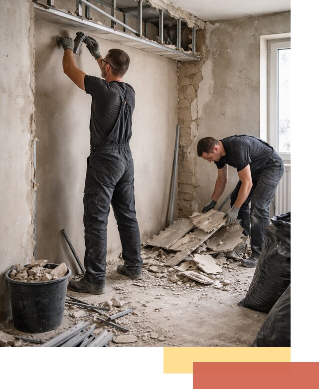 Демонтаж короба из гипсокартона в Дальнегорске быстро и аккуратно