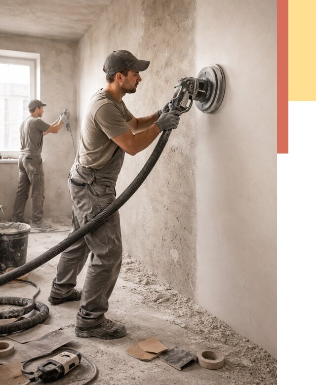 Шлифовка стен в Дальнегорске от 1236 руб/м2 — быстро и недорого | ОТДЕЛОЧНИК-Дль