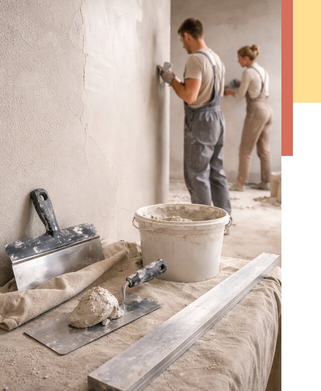 Штукатурка стен гипсовая в Дальнегорске от 4637 руб/м2 — быстро и недорого | ОТДЕЛОЧНИК-Дль