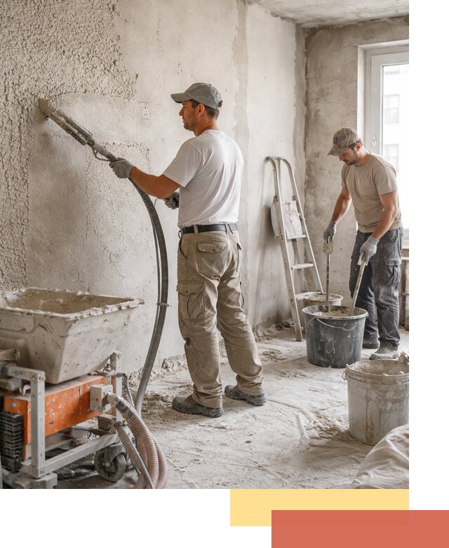 Машинная штукатурка стен в Дальнегорске — быстро и качественно