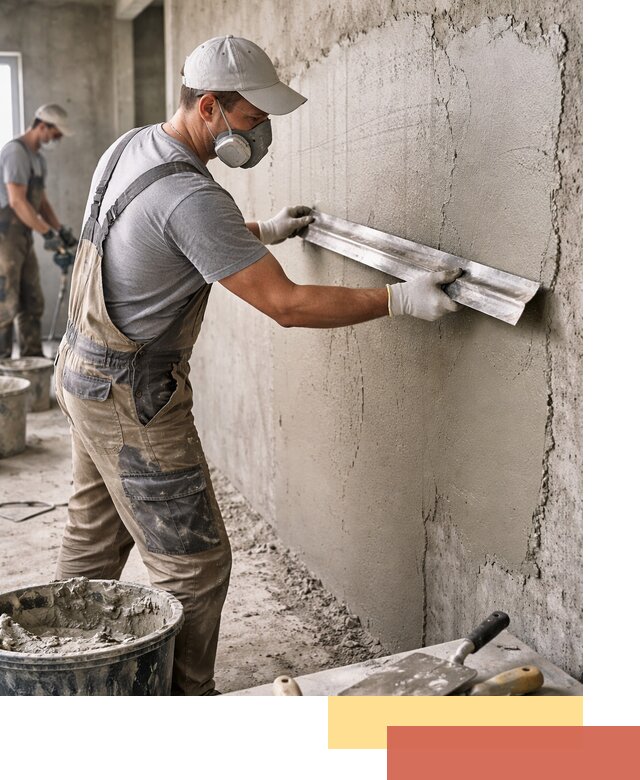 Штукатурка бетонных стен в Дальнегорске качественно и долговечно