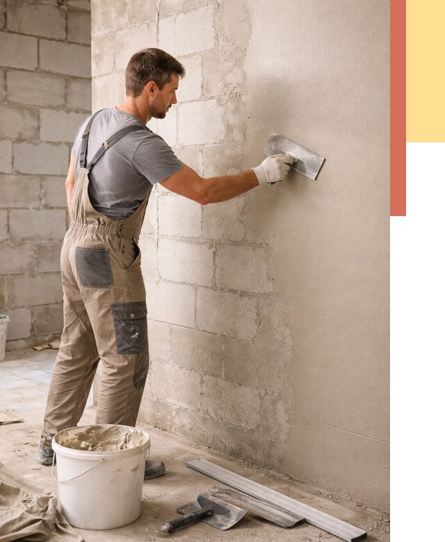 Штукатурка стен из газобетона в Дальнегорске от 2164 руб./м2 — быстро и недорого | ОТДЕЛОЧНИК-Дль