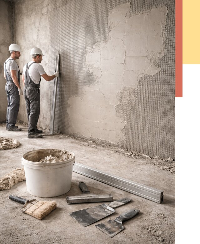 Штукатурка стен по сетке в Дальнегорске от 5667 руб./м2 — быстро и недорого | ОТДЕЛОЧНИК-Дль