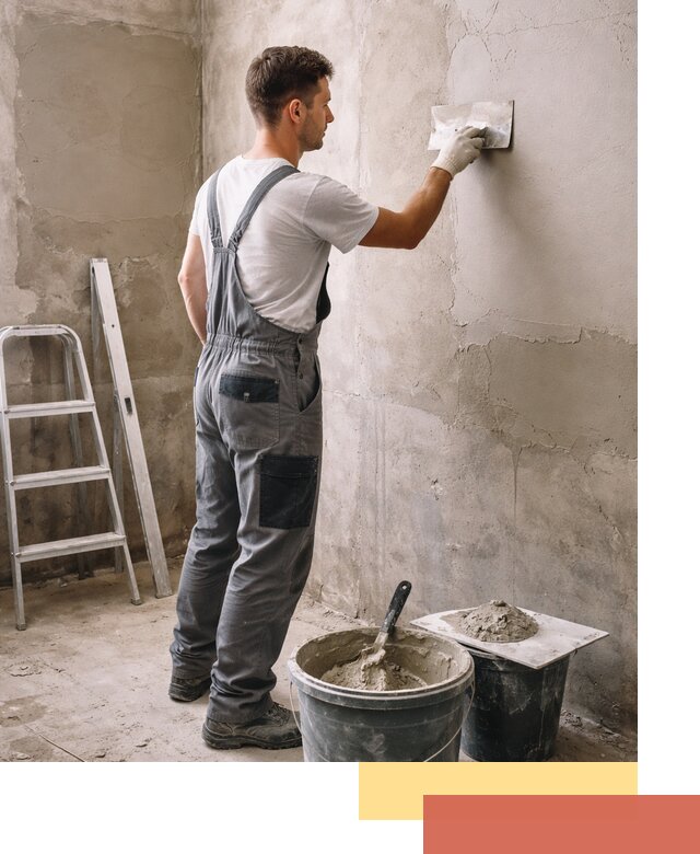 Штукатурка стен в ванной под ключ в Дальнегорске