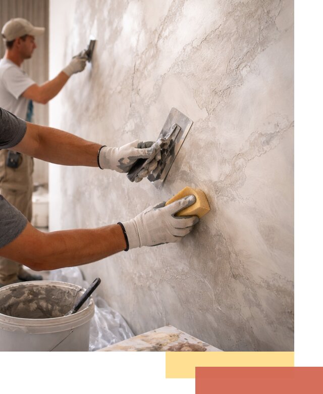 Декоративная штукатурка под мрамор в Дальнегорске для стен и потолков