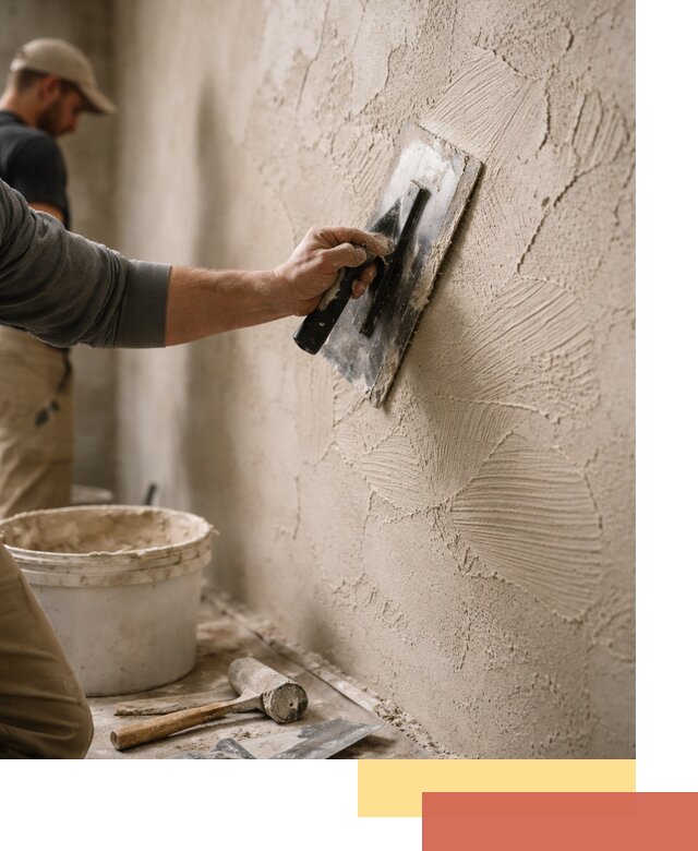 Фактурная штукатурка стен в Дальнегорске — монтаж, отделка, реставрация