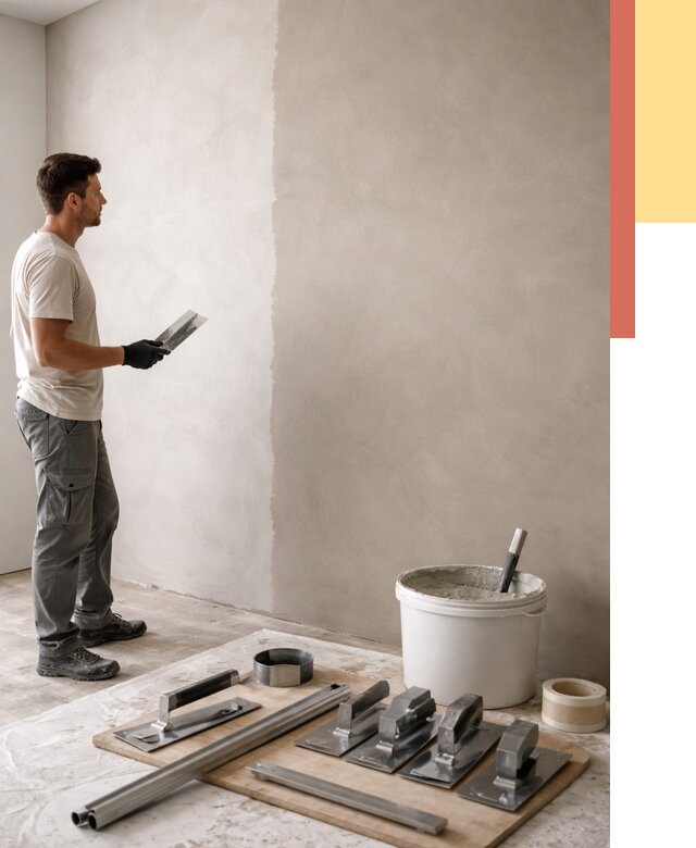 Нанесение микроцемента на стены в Дальнегорске от 3297 руб./м2 под ключ | ОТДЕЛОЧНИК-Дль