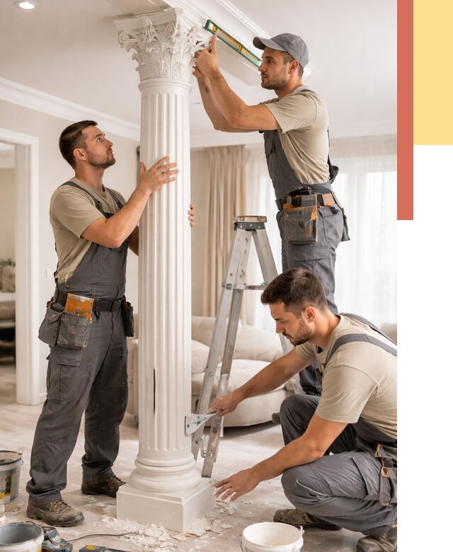 Установка декоративных колонн в Дальнегорске от 12365 руб. под ключ | ОТДЕЛОЧНИК-Дль