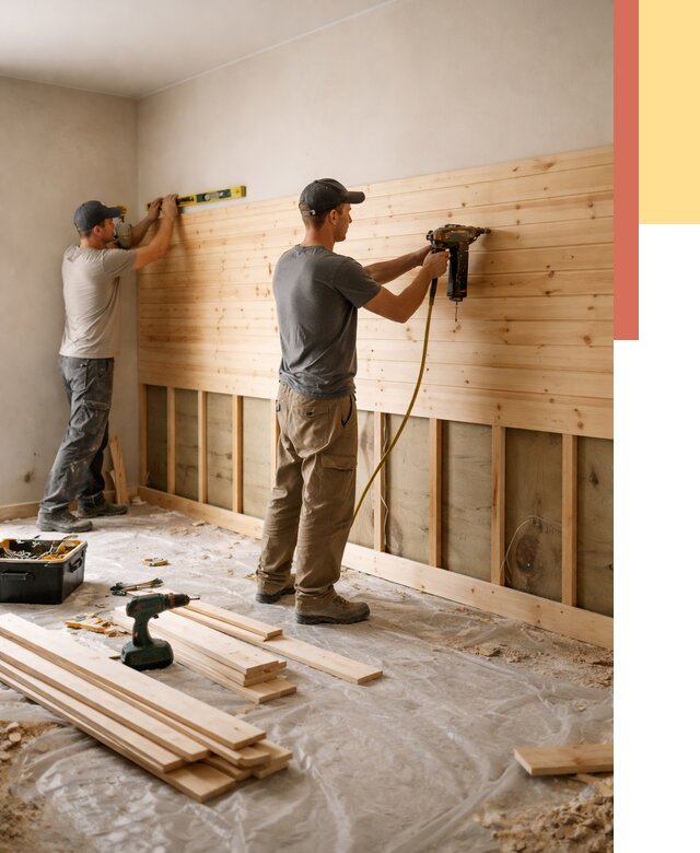 Монтаж деревянной вагонки на стены в Дальнегорске от 7728 руб. | Услуги монтажа вагонки | ОТДЕЛОЧНИК-Дль