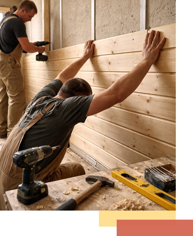 Монтаж деревянной вагонки на стены в Дальнегорске быстро и качественно