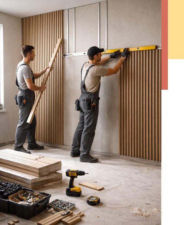 Монтаж реечных панелей на стены в Дальнегорске от 1236 руб. — быстро и недорого | ОТДЕЛОЧНИК-Дль