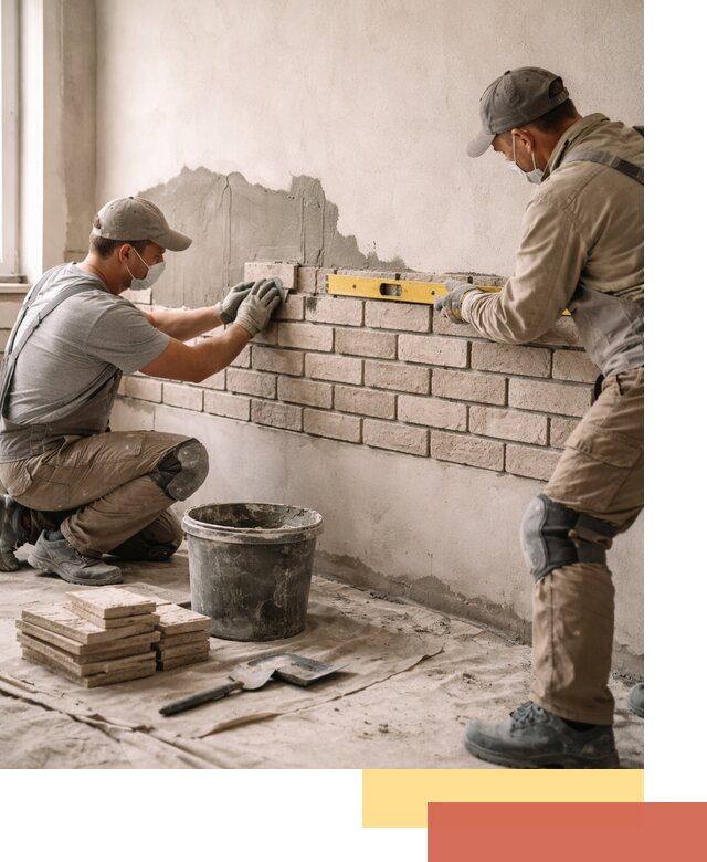 Монтаж декоративного кирпича профессионально в Дальнегорске