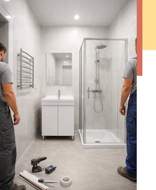 Отделка ванной комнаты панелями ПВХ в Дальнегорске от 4637 руб. за м2 | ОТДЕЛОЧНИК-Дль