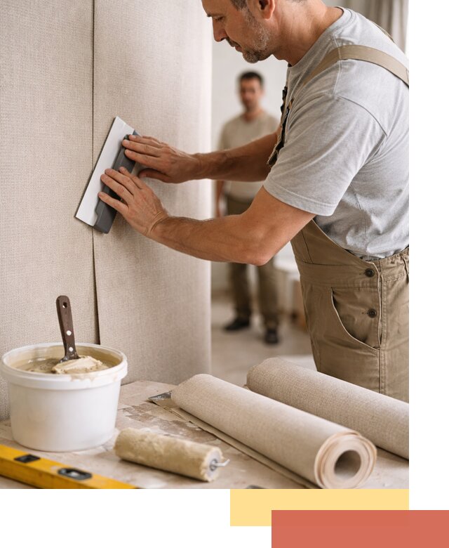 Поклейка текстильных обоев в Дальнегорске профессионально и аккуратно