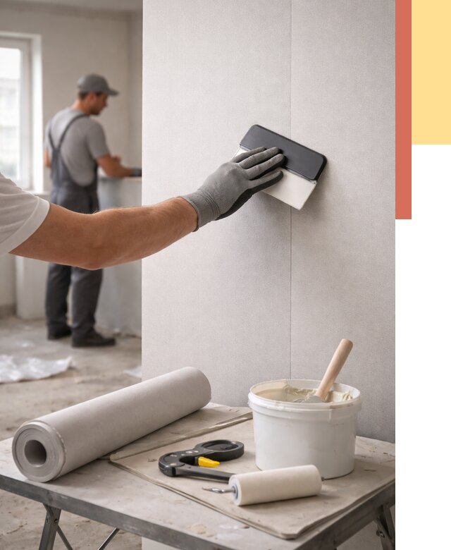 Поклейка обоев под покраску в Дальнегорске от 3606 руб. за м2 | ОТДЕЛОЧНИК-Дль