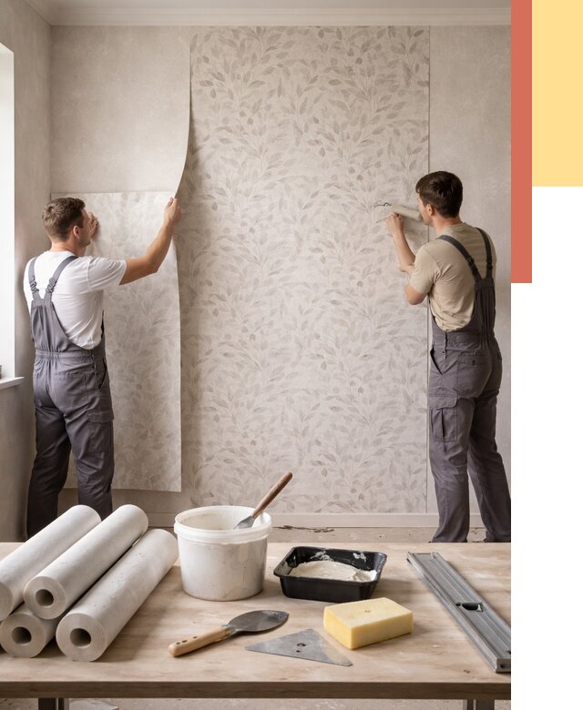 Поклейка обоев с подбором рисунка в Дальнегорске от 3606 руб. | ОТДЕЛОЧНИК-Дль - быстро и недорого