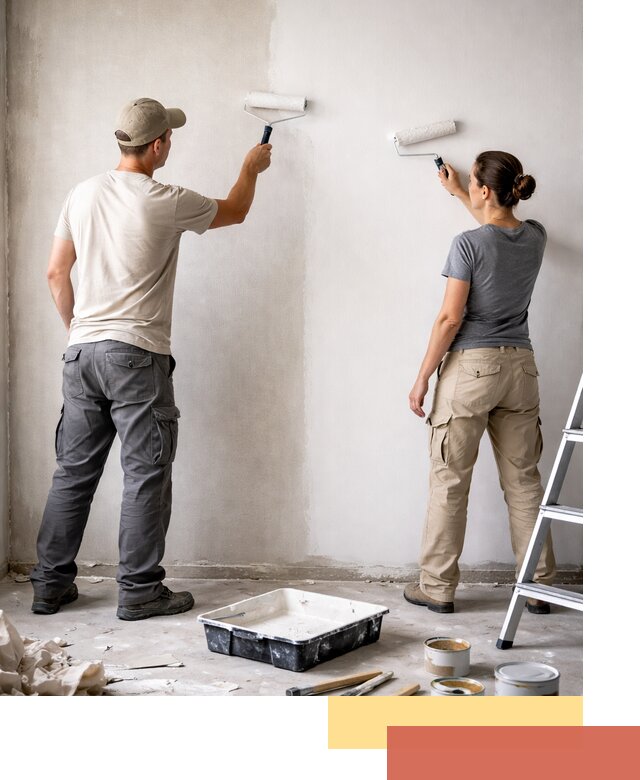 Окраска стен по стеклохолсту в Дальнегорске качественно и долговечно