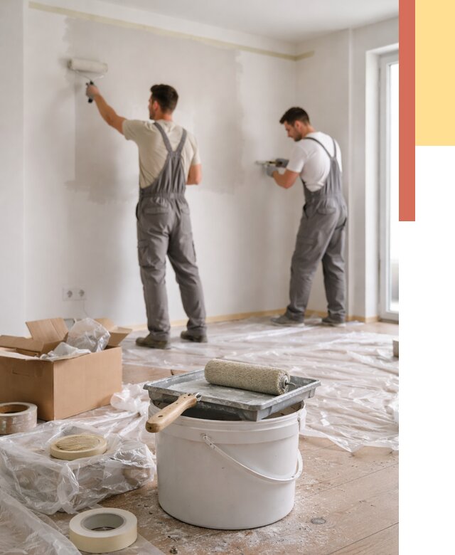 Покраска стен в квартире в Дальнегорске от 2576 руб/м2 — быстро и недорого | ОТДЕЛОЧНИК-Дль