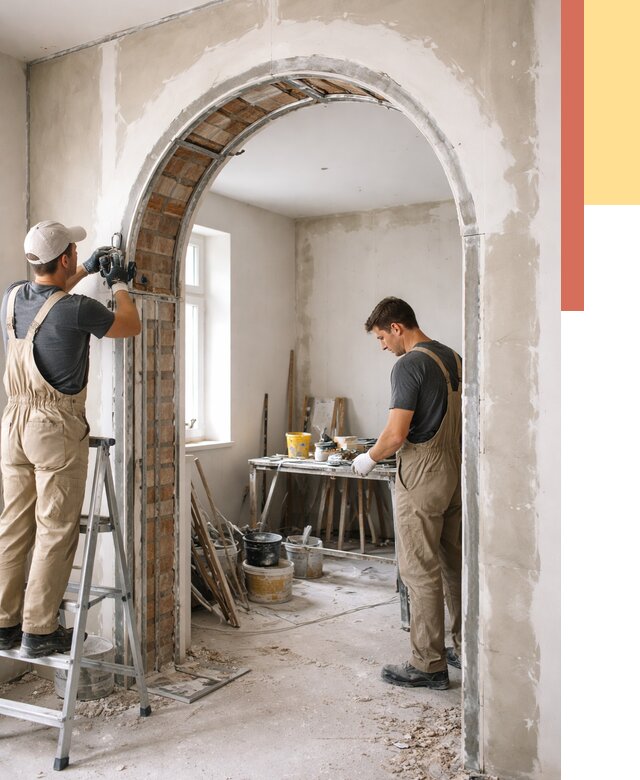 Устройство арочного проема в Дальнегорске от 9789 руб. под ключ — быстро и недорого | ОТДЕЛОЧНИК-Дль