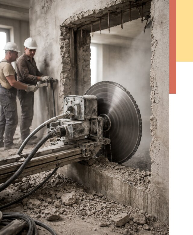 Алмазная резка проемов в Дальнегорске от 4637 руб. быстро и недорого | ОТДЕЛОЧНИК-Дль