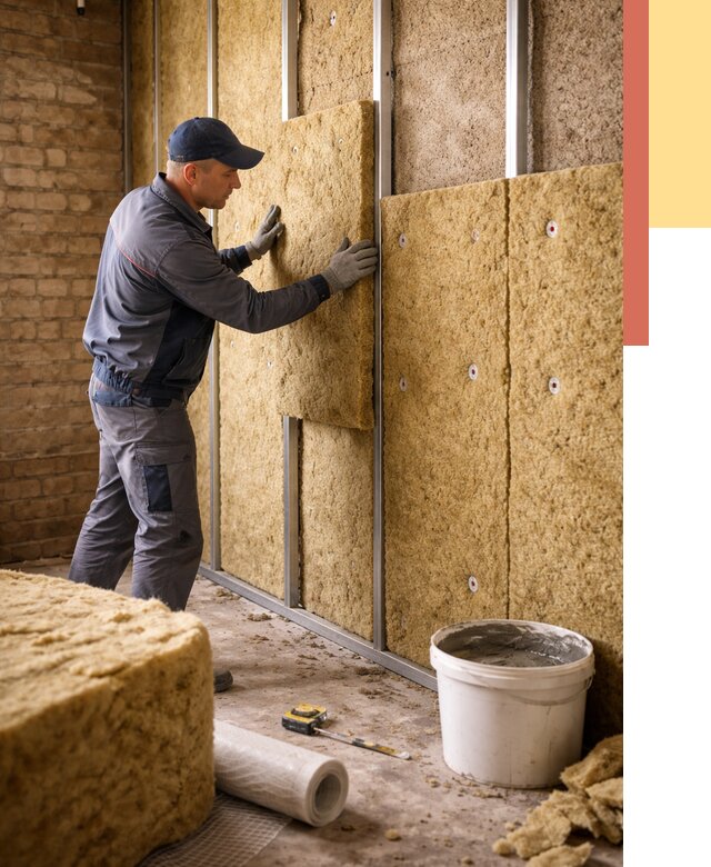 Утепление стен минватой в Дальнегорске от 1391 руб./м2 — недорого и быстро | ОТДЕЛОЧНИК-Дль