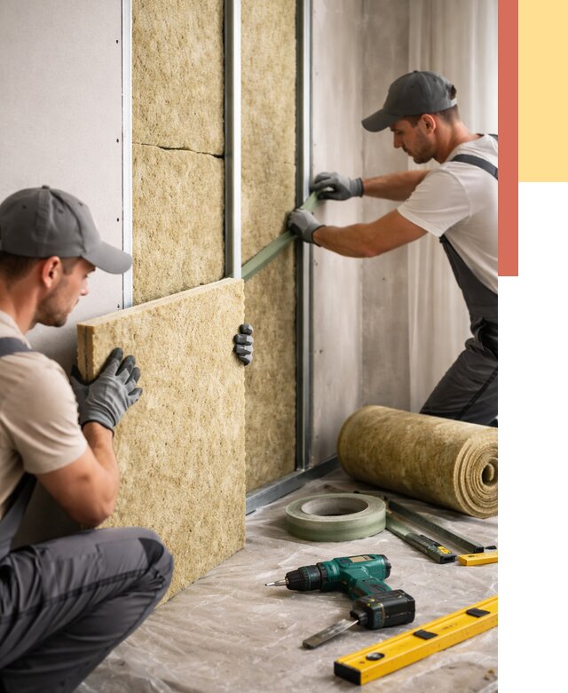 Шумоизоляция стен в Дальнегорске под ключ от 1906 руб. | ОТДЕЛОЧНИК-Дль