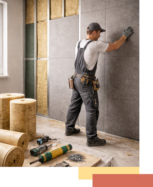 Профессиональная шумоизоляция стен в Дальнегорске для квартиры и офиса