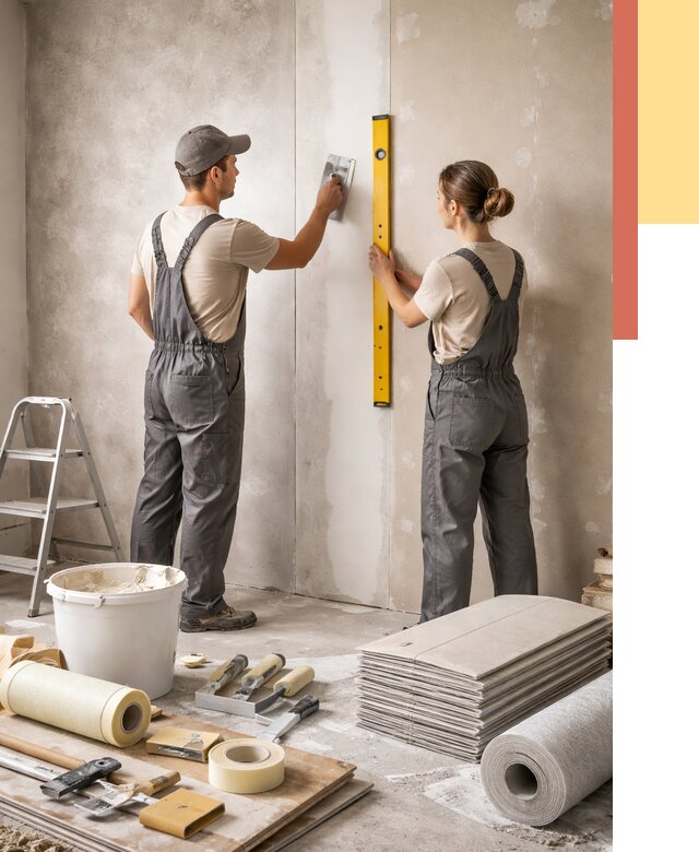 Отделка стен в Дальнегорске от 1546 руб/м² — недорого, быстро, под ключ | ОТДЕЛОЧНИК-Дль