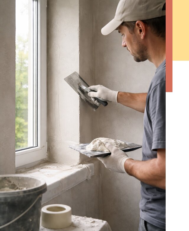 Штукатурка откосов в Дальнегорске от 4637 руб/м² — услуги и выравнивание под ключ | ОТДЕЛОЧНИК-Дль