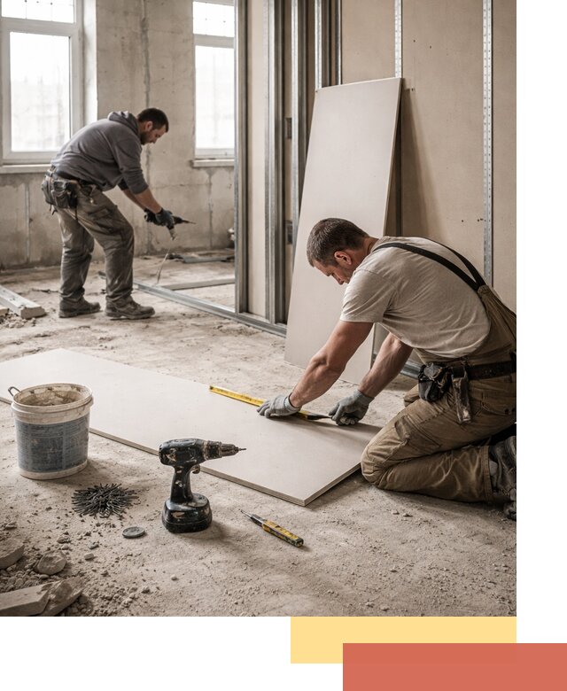 Кладка перегородок из ПГП под ключ в Дальнегорске