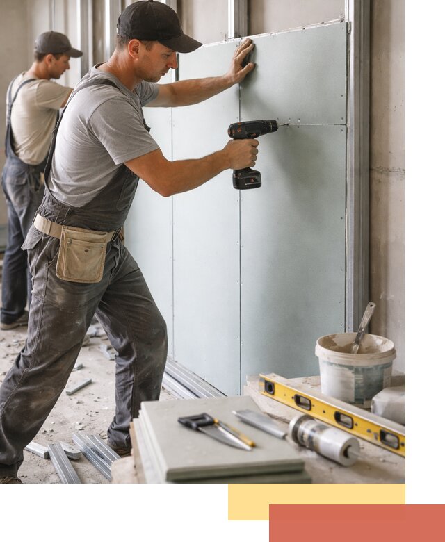 Кладка влагостойких перегородок ПГП в Дальнегорске