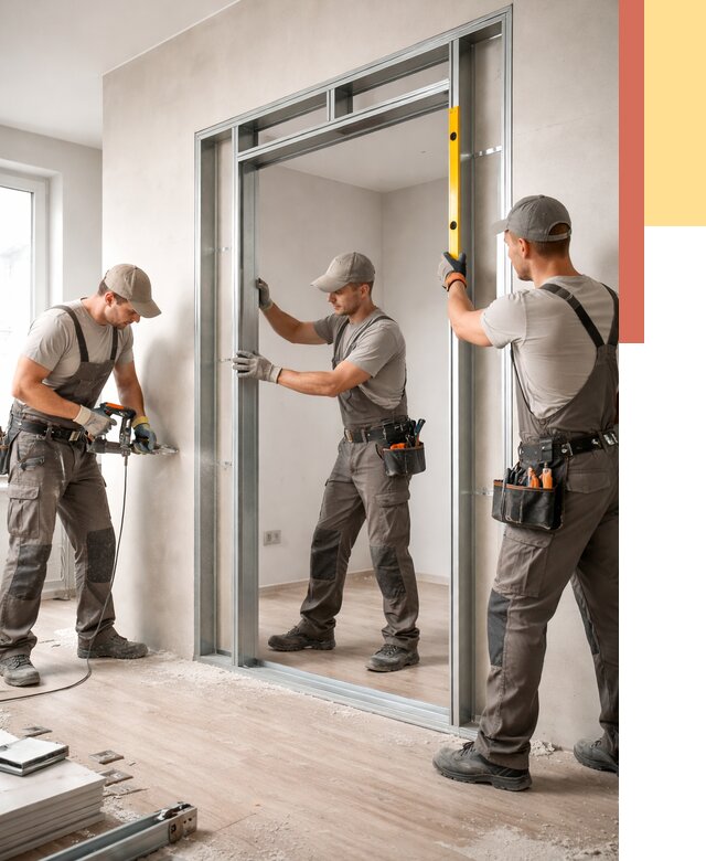 Устройство дверного проема в перегородке в Дальнегорске от 4637 руб. под ключ | ОТДЕЛОЧНИК-Дль