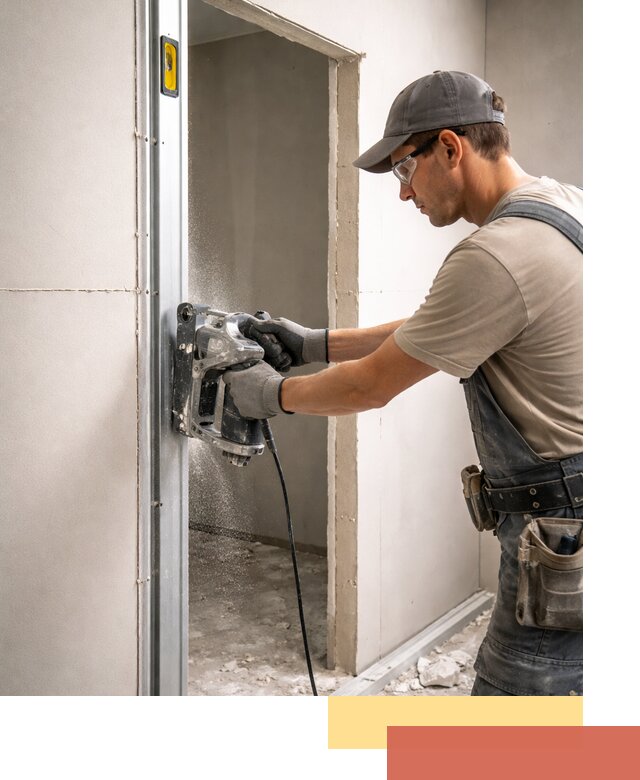 Устройство дверного проема в перегородке в Дальнегорске