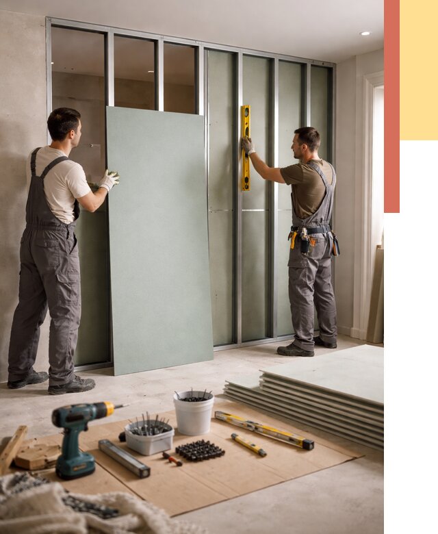 Перегородка из влагостойкого гипсокартона в Дальнегорске от 4946 руб. — монтаж под ключ | ОТДЕЛОЧНИК-Дль