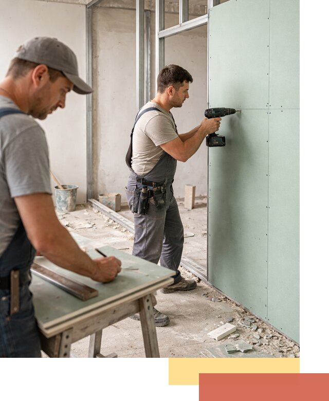 Перегородки из влагостойкого гипсокартона под ключ в Дальнегорске