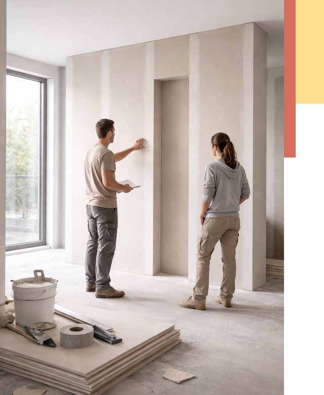 Зонирующая перегородка из гипсокартона в Дальнегорске от 2885 руб. под ключ | ОТДЕЛОЧНИК-Дль