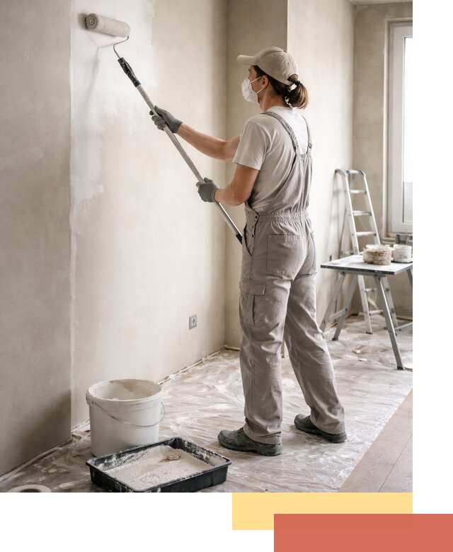 Покраска перегородок из гипсокартона в Дальнегорске качественно и недорого