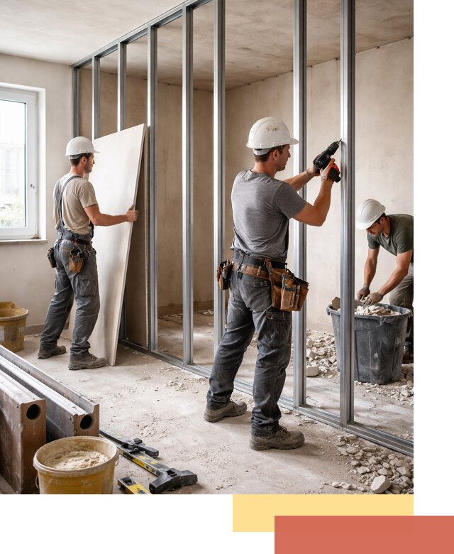 Перенос гипсокартонной перегородки в Дальнегорске профессионально и быстро