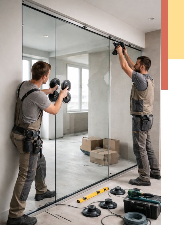 Монтаж стеклянных перегородок в Дальнегорске от 6698 руб. | ОТДЕЛОЧНИК-Дль