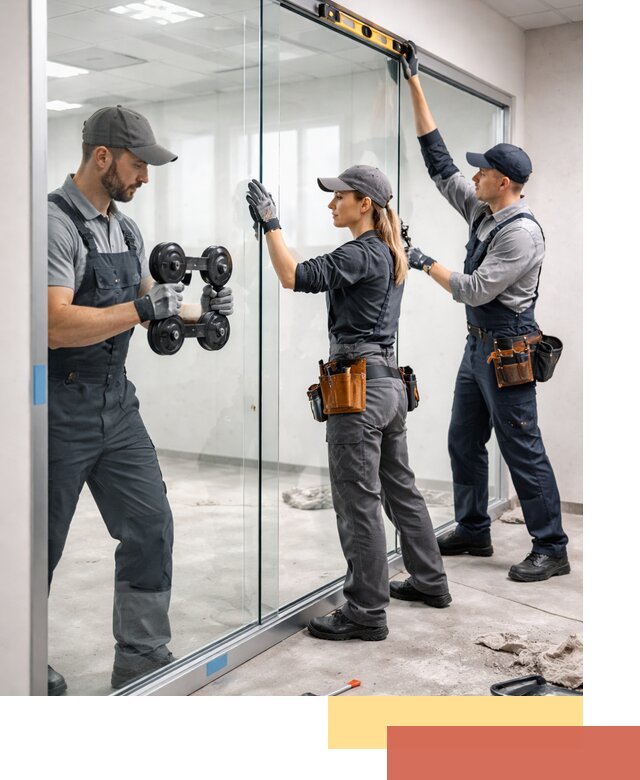 Профессиональный монтаж стеклянных перегородок в Дальнегорске