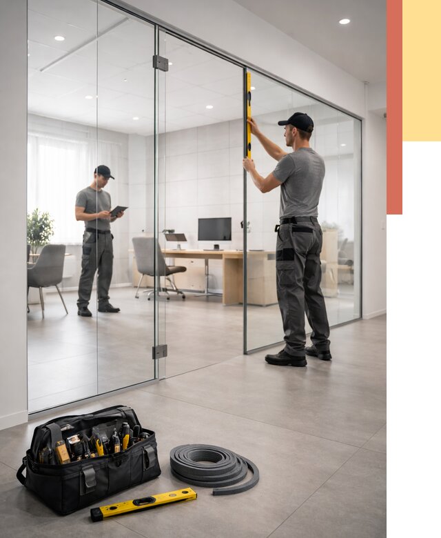 Цельностеклянные перегородки под ключ в Дальнегорске от 9789 руб. — монтаж и цены | ОТДЕЛОЧНИК-Дль