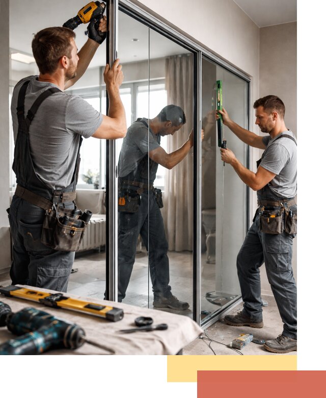 Каркасные стеклянные перегородки под ключ в Дальнегорске