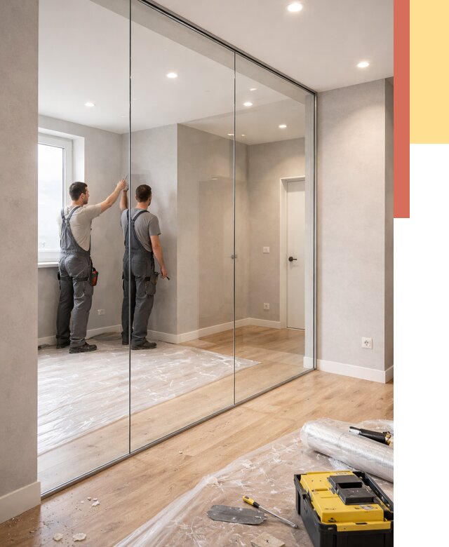 Безрамные стеклянные перегородки в Дальнегорске — монтаж от 9789 руб. | ОТДЕЛОЧНИК-Дль